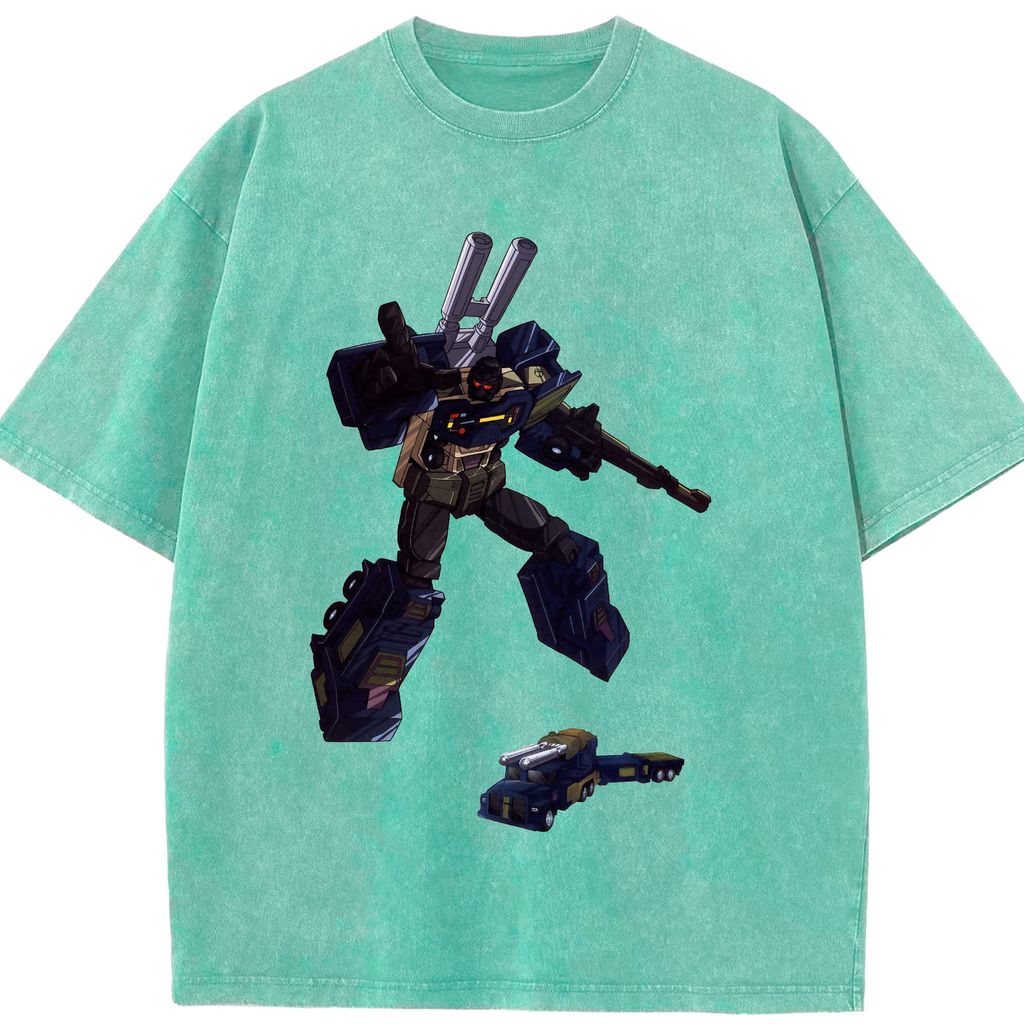 （画像用）  綿100% ヴィンテージ風 半袖Tシャツ（フロントプリント）